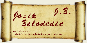 Josip Belodedić vizit kartica